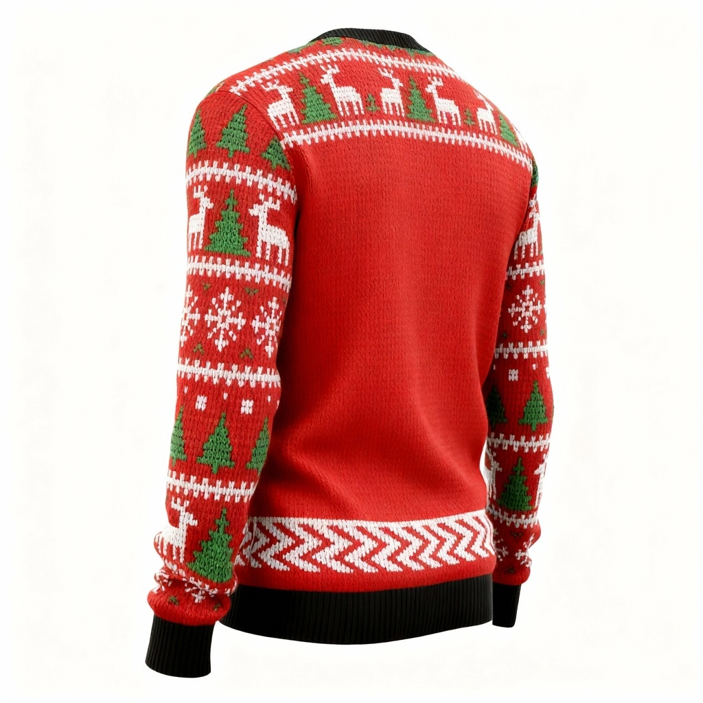 Zany Xmas Pattern Print Sweater - Ugly & Cozy Unisex Pullover