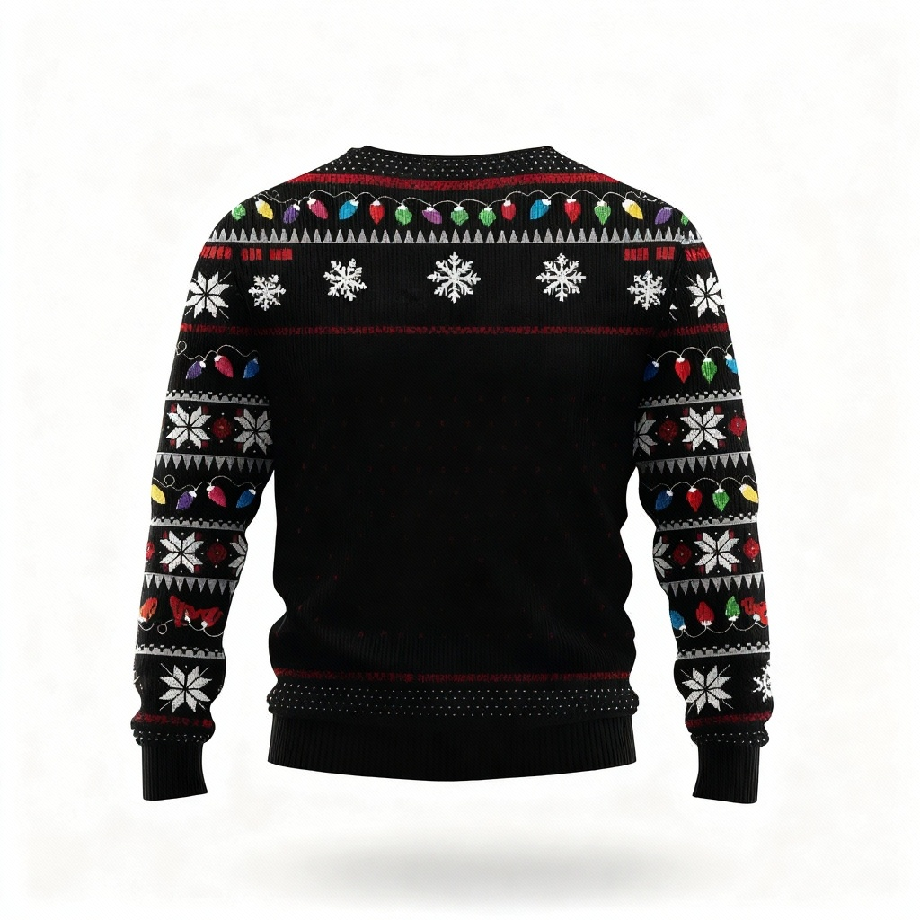 Xmas Animal & Snowman Print - Ugly Christmas Icon Mash-Up Ugly Sweater