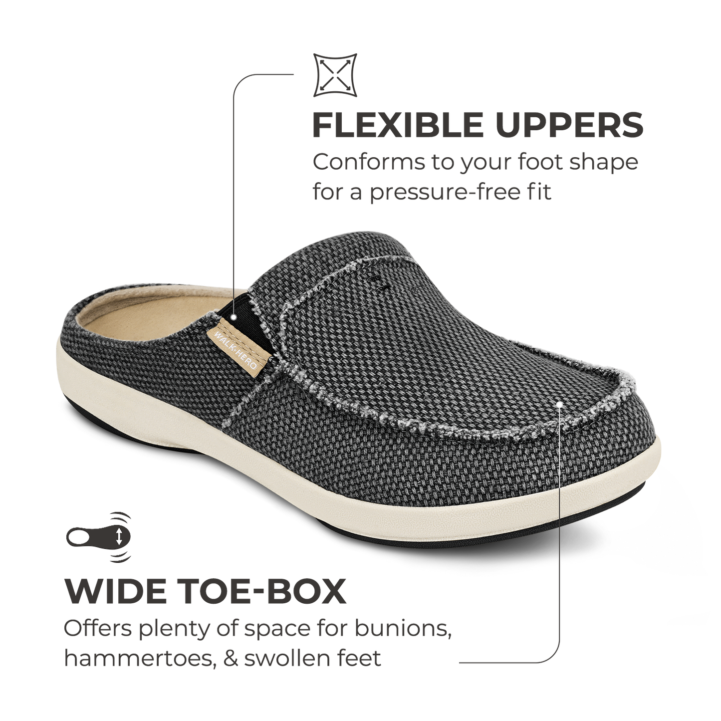 Men's Canvas Arch Support Slippers