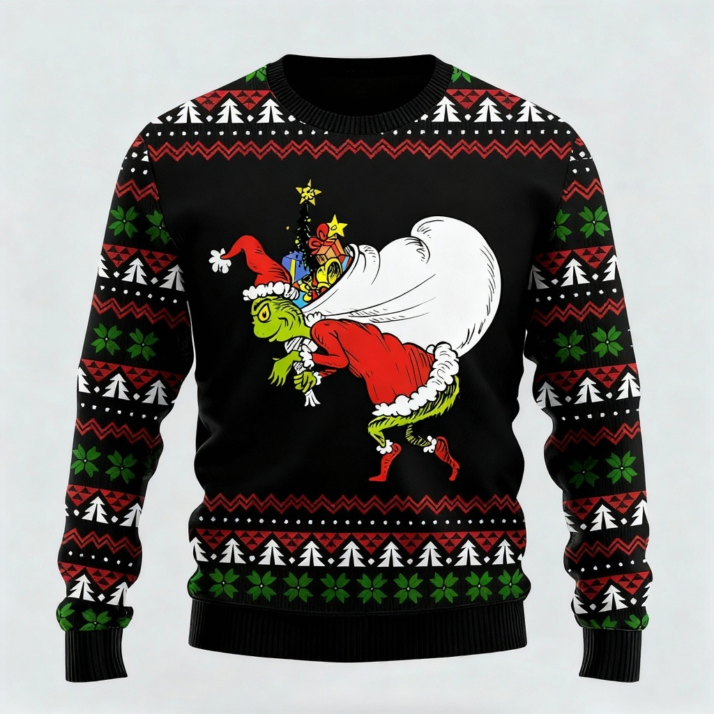Quirky, Cozy & Festive: The Goofy Cartoon Print Christmas Jumper