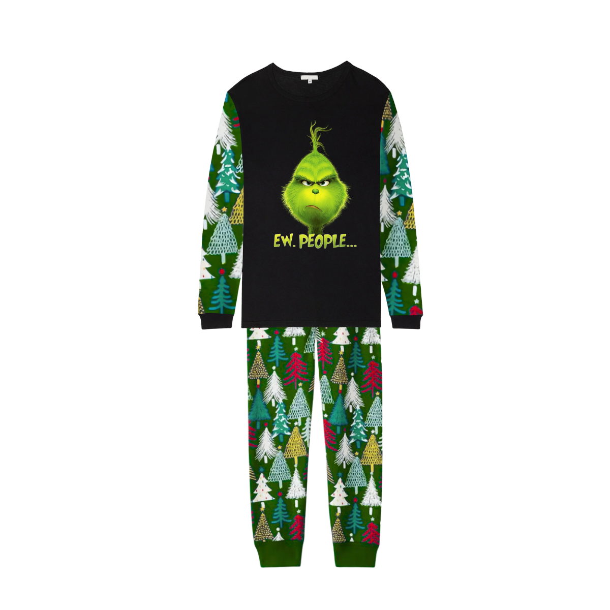 Grinch Ew, People..... Family Christmas Pajamas ¡§C Christmas Tree Print