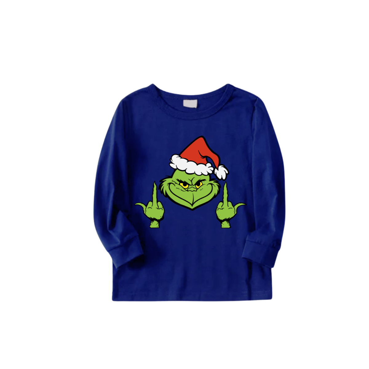 Grinchy Christmas Cartoon Family Pajamas - Blue