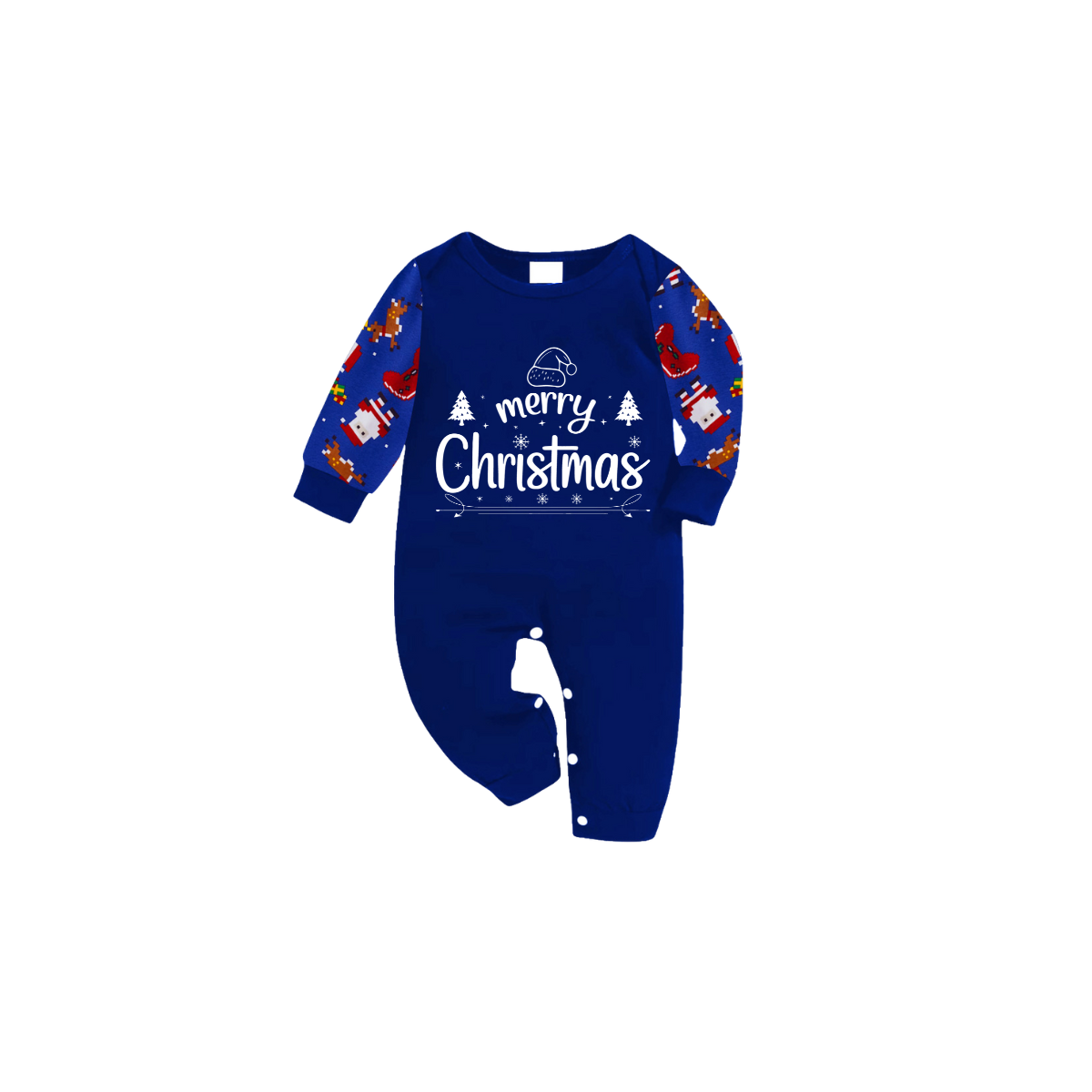 Chalkboard Merry Christmas Pajamas - Santa Reindeer Edition