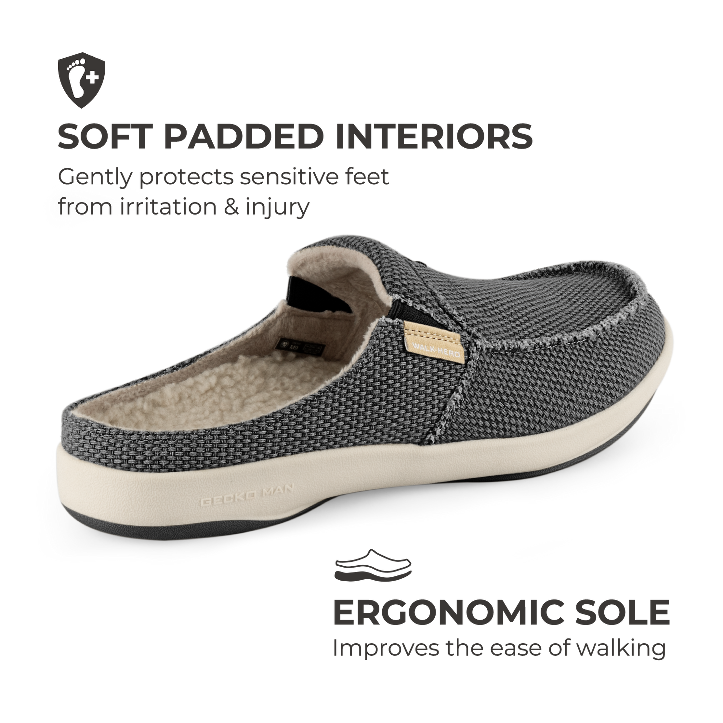 Men's Canvas Arch Support Slippers