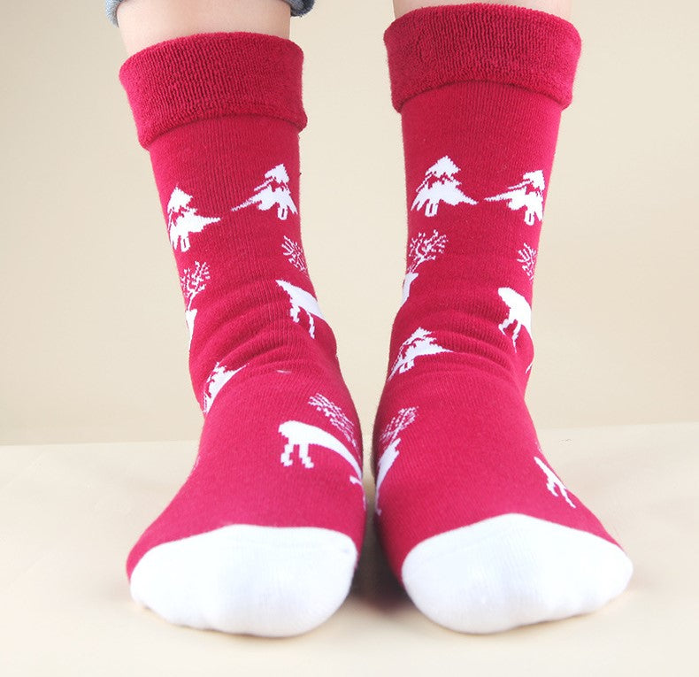 Christmas Socks Mid Calf Floor Socks