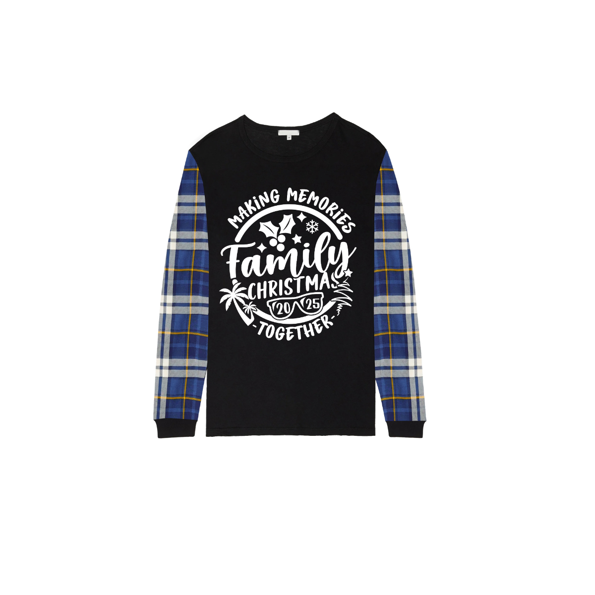 Making Memories Family Christmas Pajamas - Black & Blue Plaid