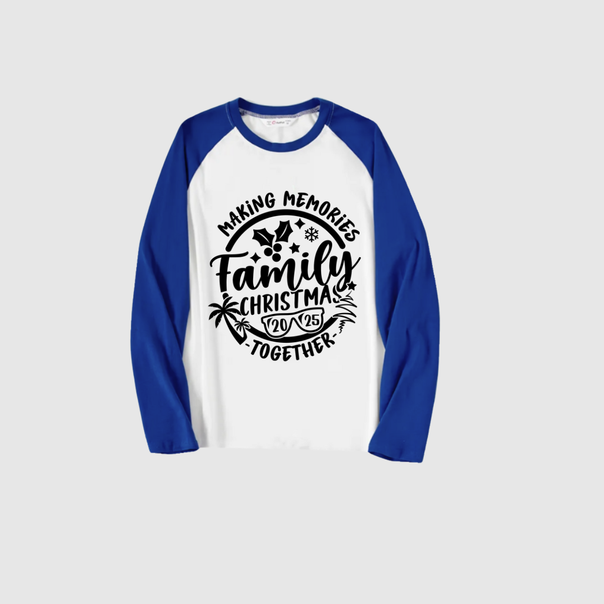 Making Memories Family Christmas Pajamas - White & Blue Plaid