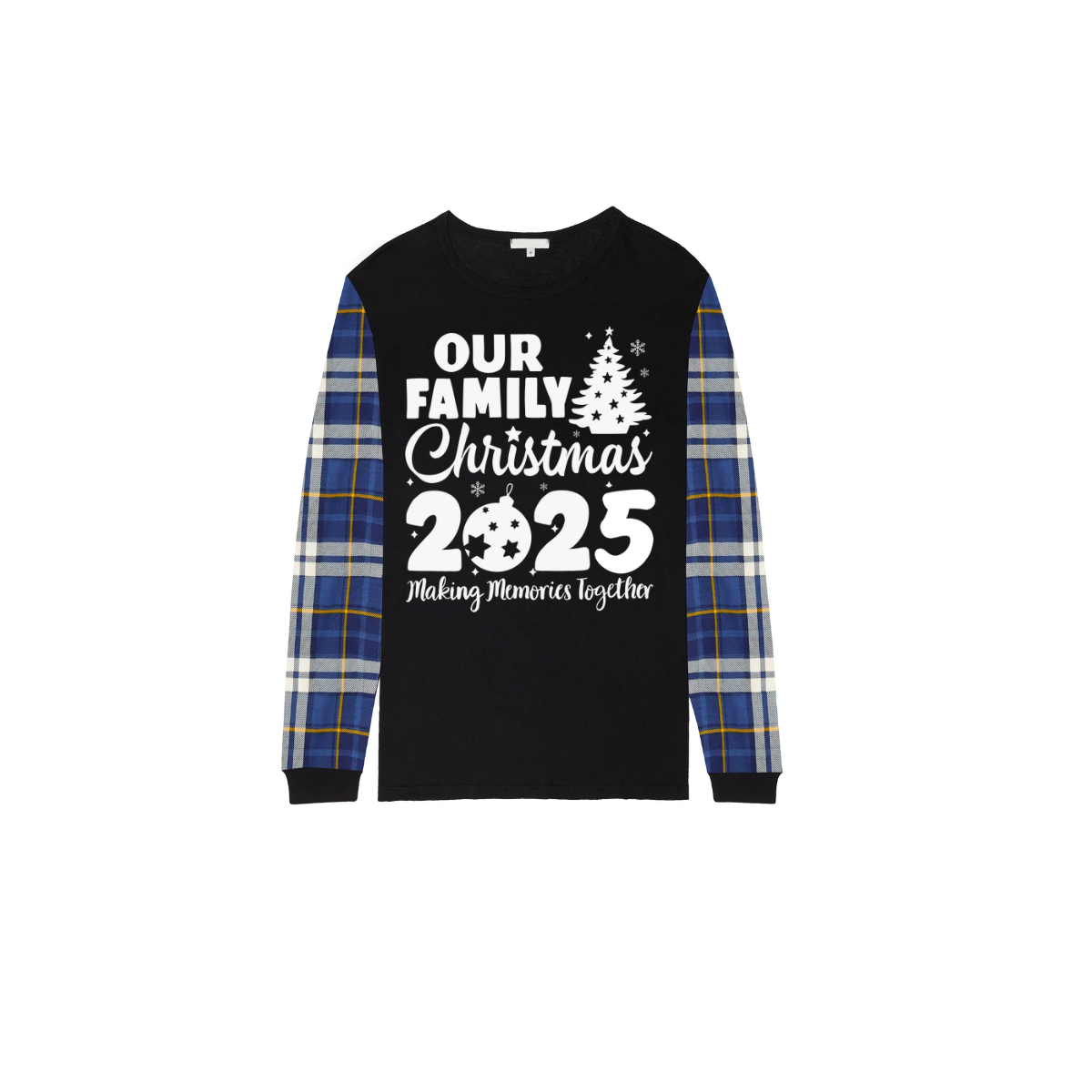 2025 Our Family Christmas Matching Pajamas -Blue Plaid