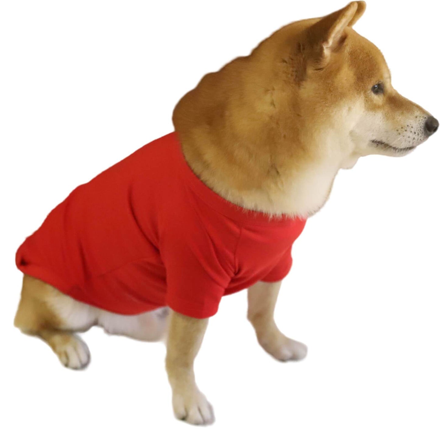 Happy Christmas Red Solid Color Dog Clothes Pet All-match Christmas Outfits
