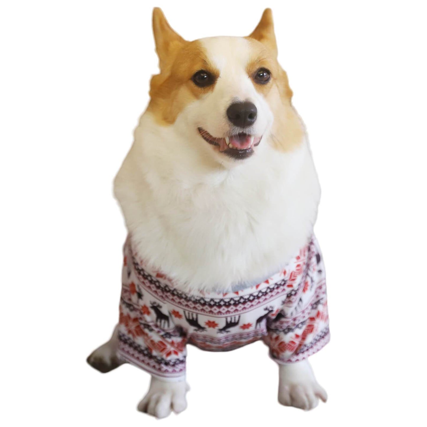 Merry Christmas Elk and Snowflake Print Pet Dog Clothes Pet Outfits