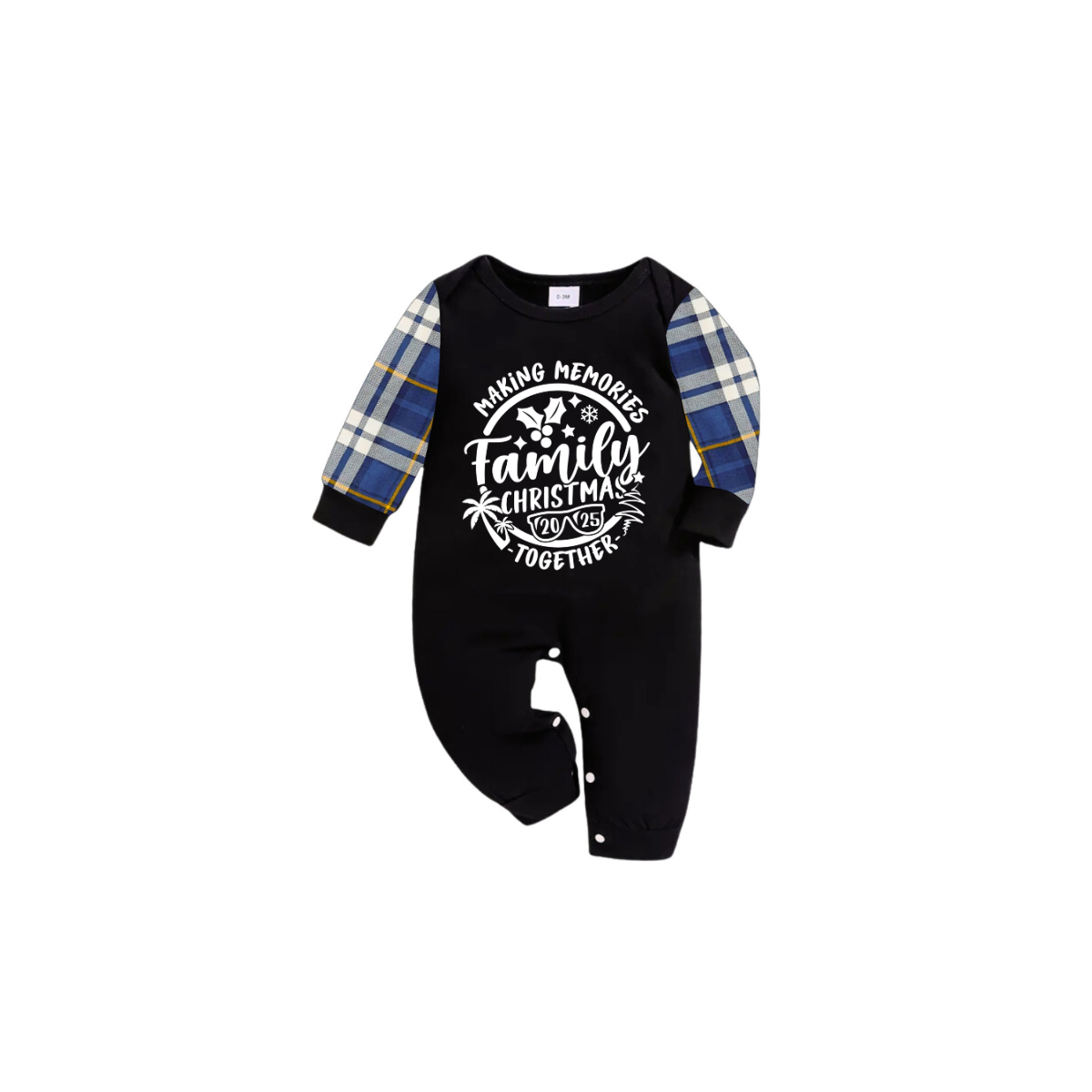 Making Memories Family Christmas Pajamas - Black & Blue Plaid