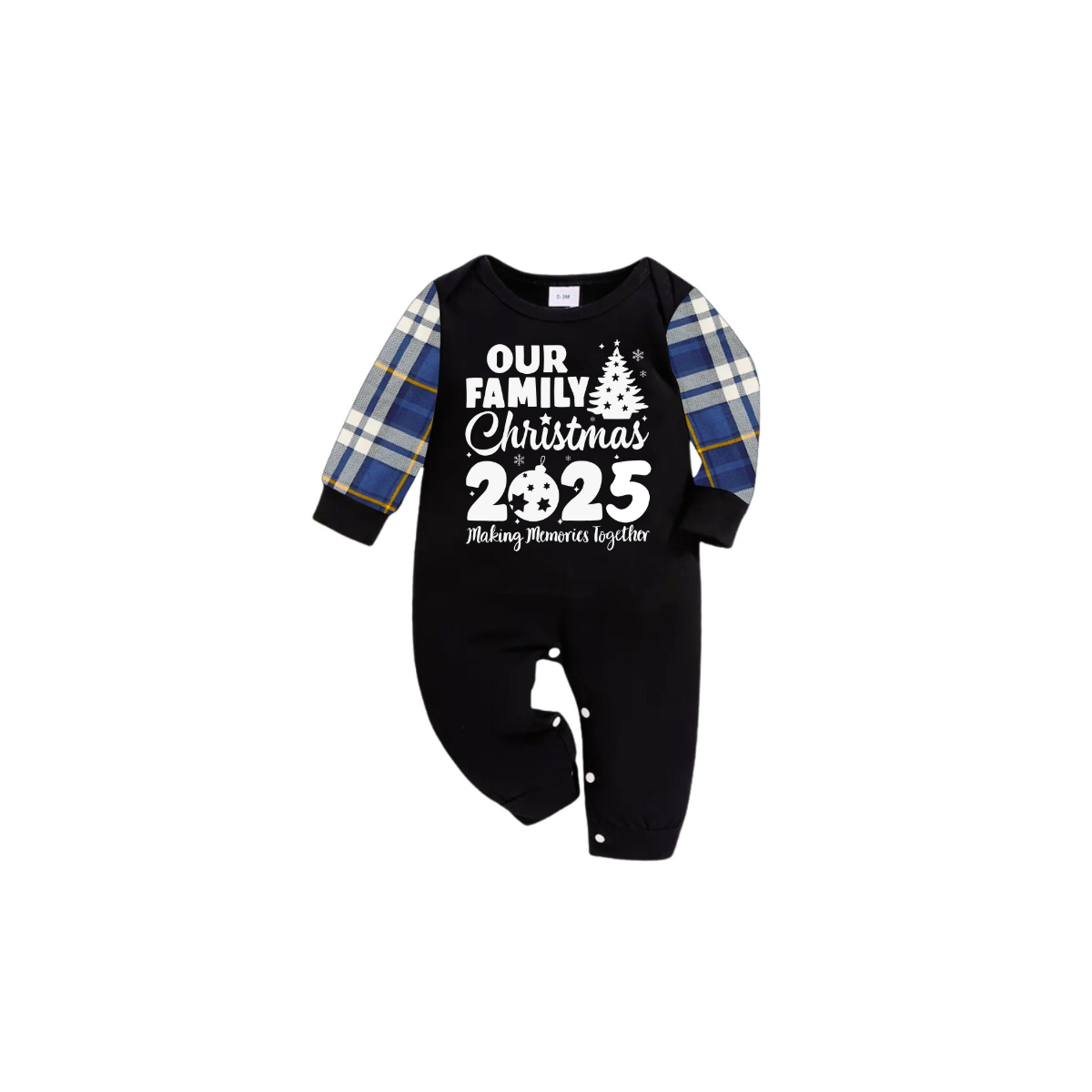 2025 Our Family Christmas Matching Pajamas -Blue Plaid