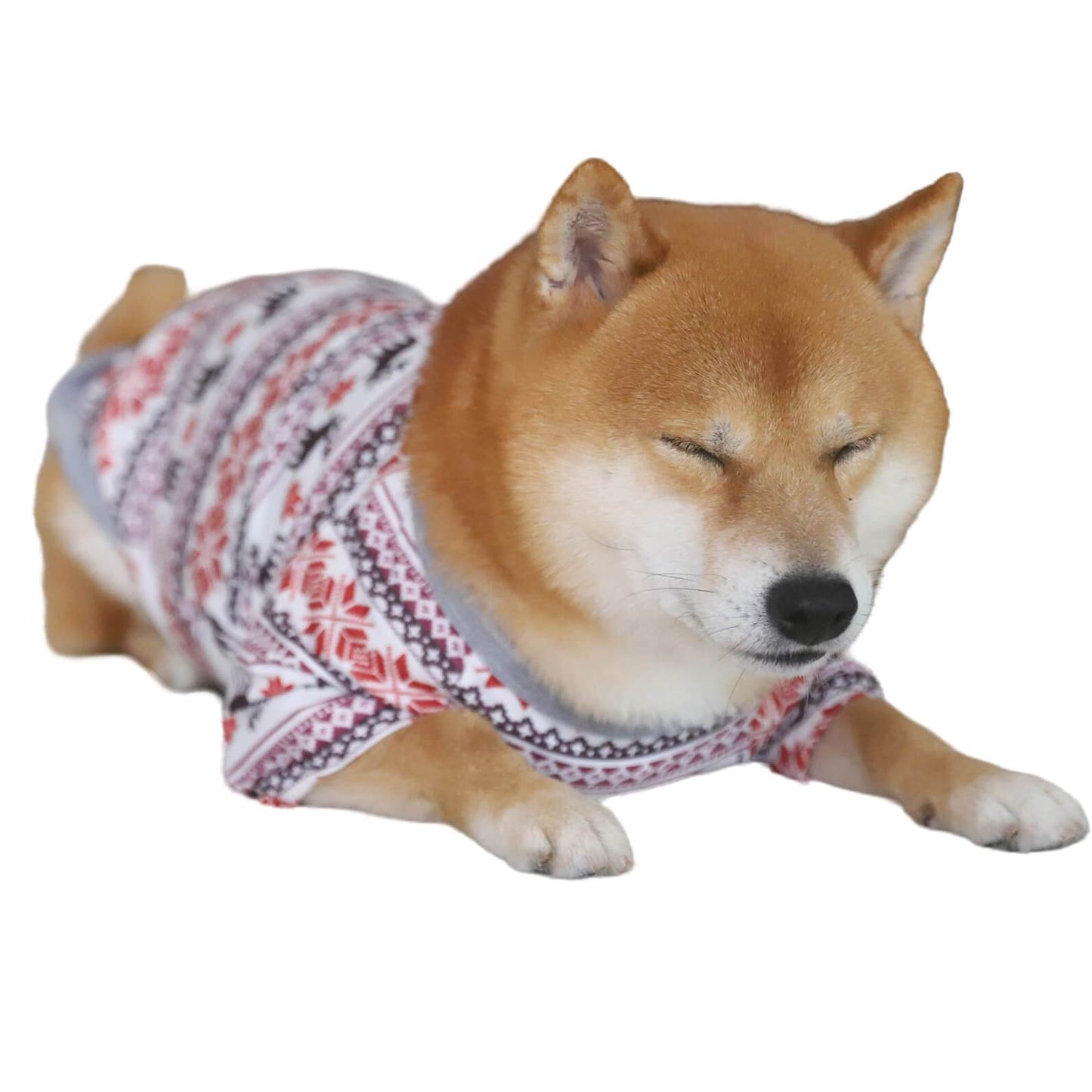 Merry Christmas Elk and Snowflake Print Pet Dog Clothes Pet Outfits