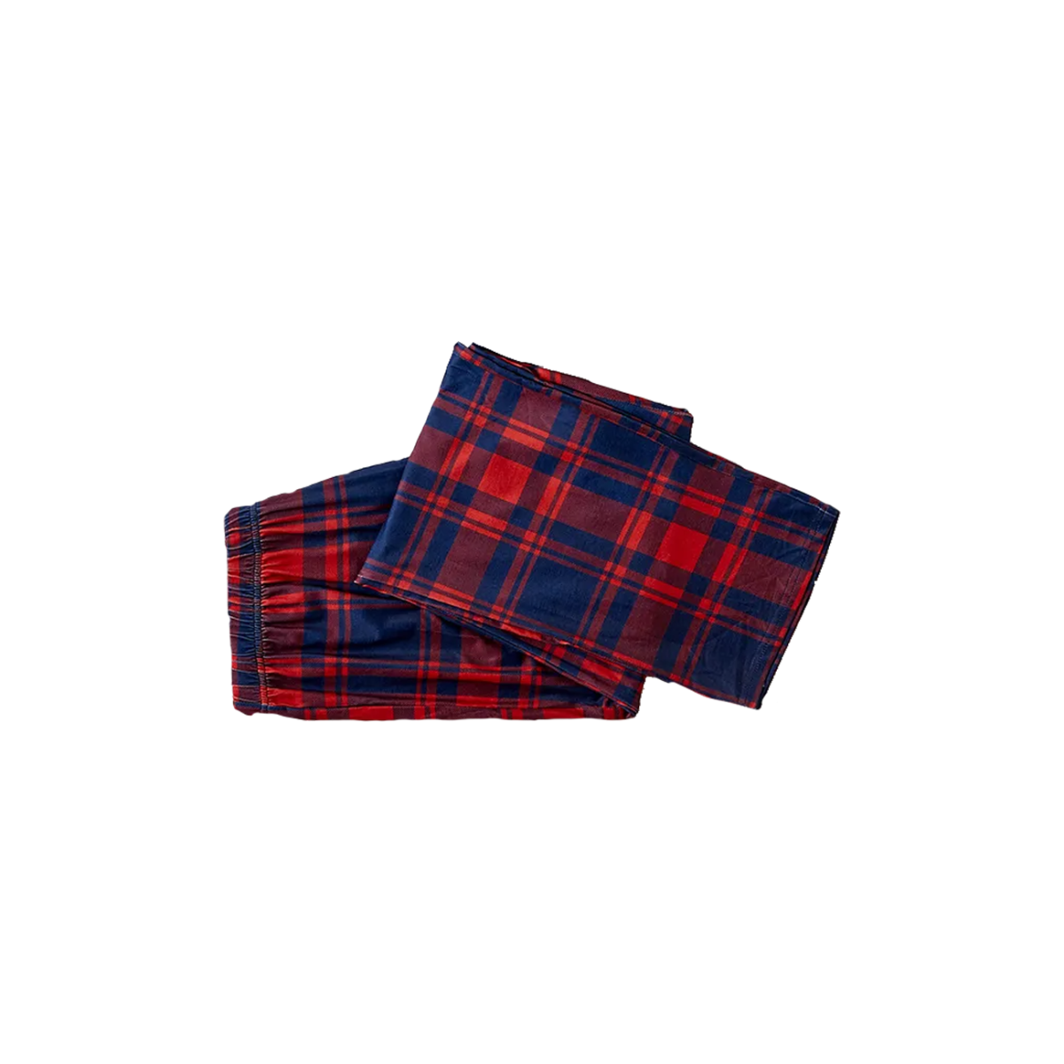 'Our Family Chirstmas 2025 Making Memories Together' Letter Print Blue Long Sleeves Top with Red and Blue Plaid Pants Christmas Matching Pajamas