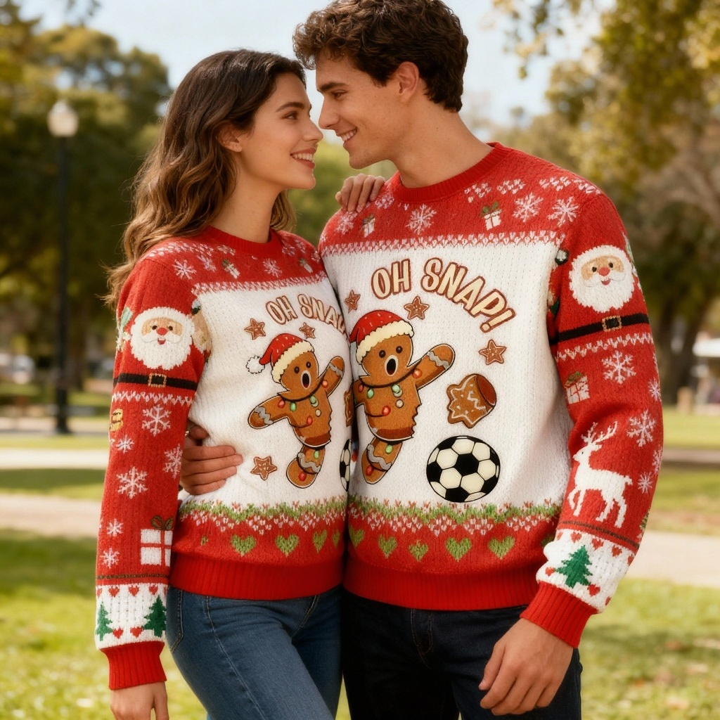 Cute Cartoon Pattern Ugly Sweater - Unisex Christmas Party Essential