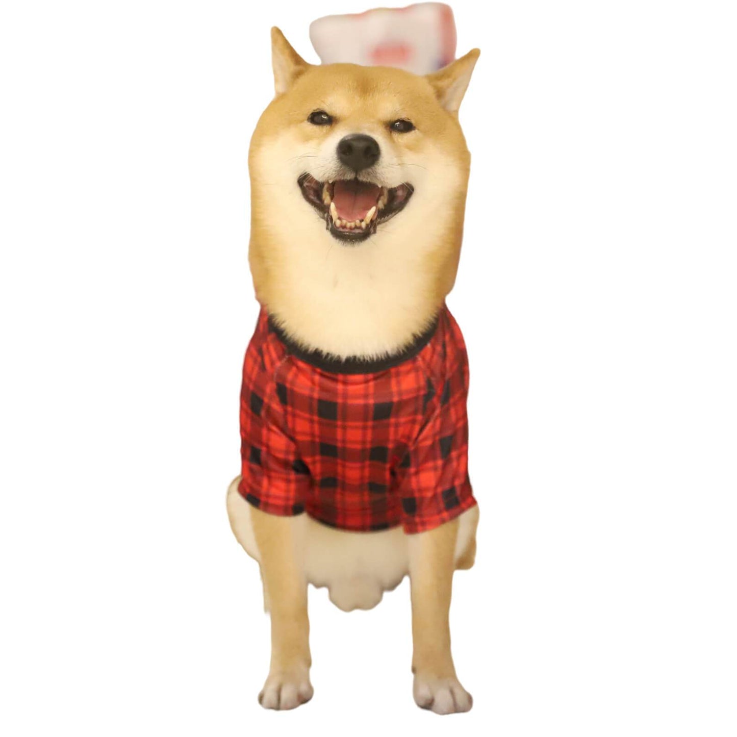 Merry Christmas Red&Black Plaid Dog Clothes Winter Pet Christmas Outfits