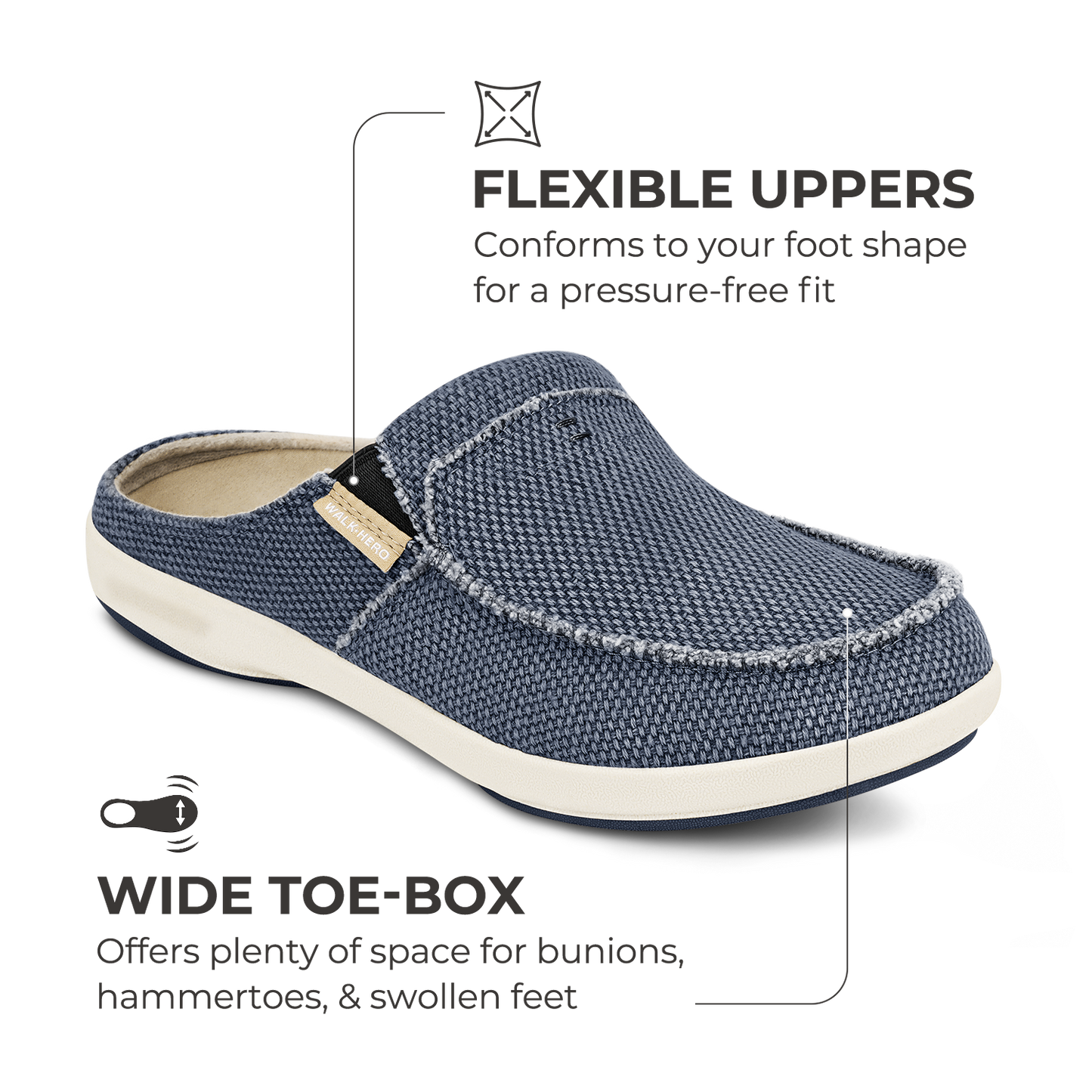 Men's Canvas Arch Support Slippers