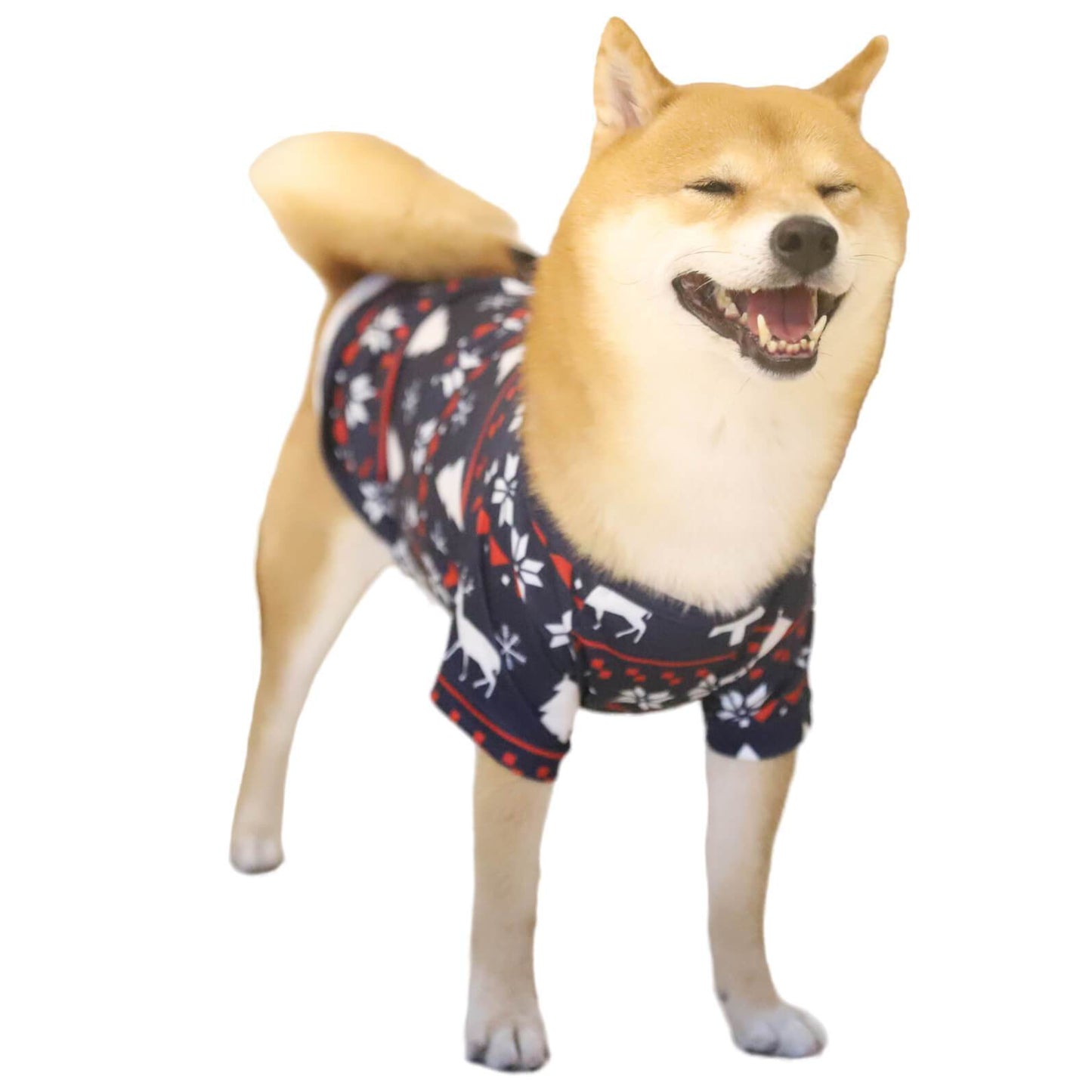 Merry Christmas Elk Tree and Snowflake Print Dog Clothes Pet Outfits and Pet Triangle Bibs Scarf