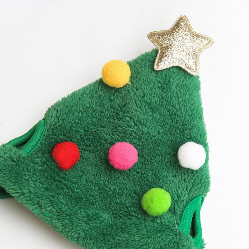 Festival Pet Super Cute Hat Costume Dogs Scarf Saliva Towel for Christmas Dress Set