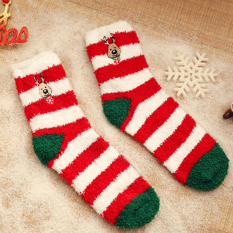 Coral Fleece Winter Home Socks Christmas Floor Socks