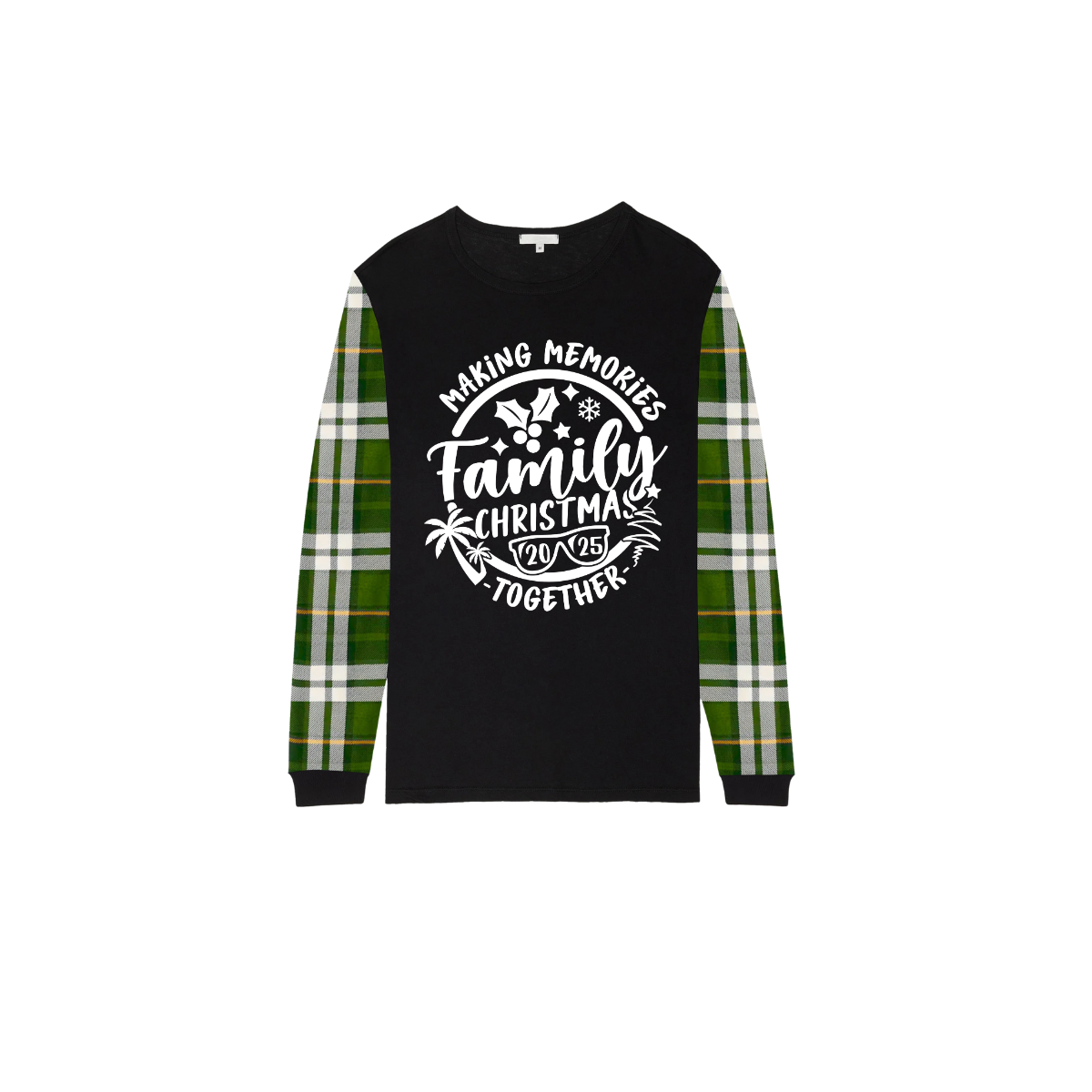 Making Memories Family Christmas Pajamas - Black & Green Plaid
