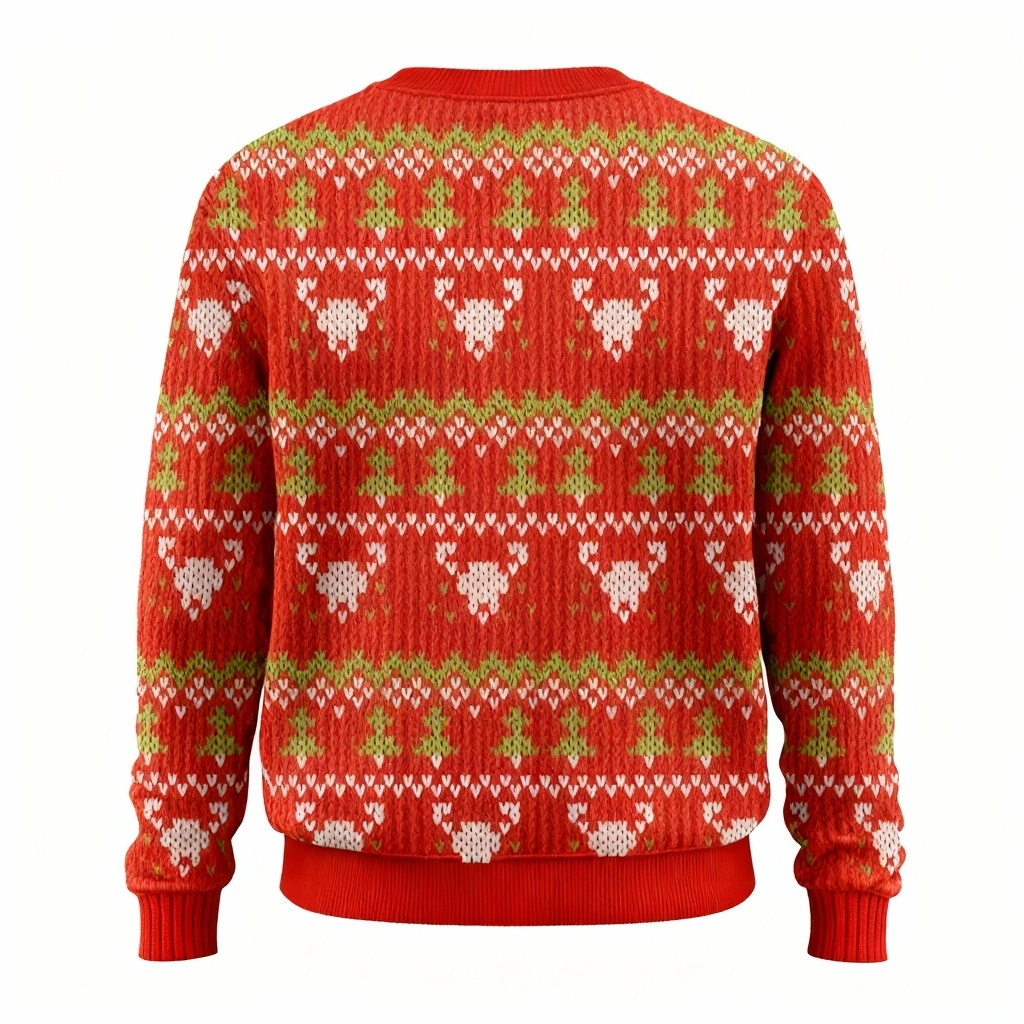 Funny Ugly Christmas Sweater for Men & Women - Colorful Santa Claus Print