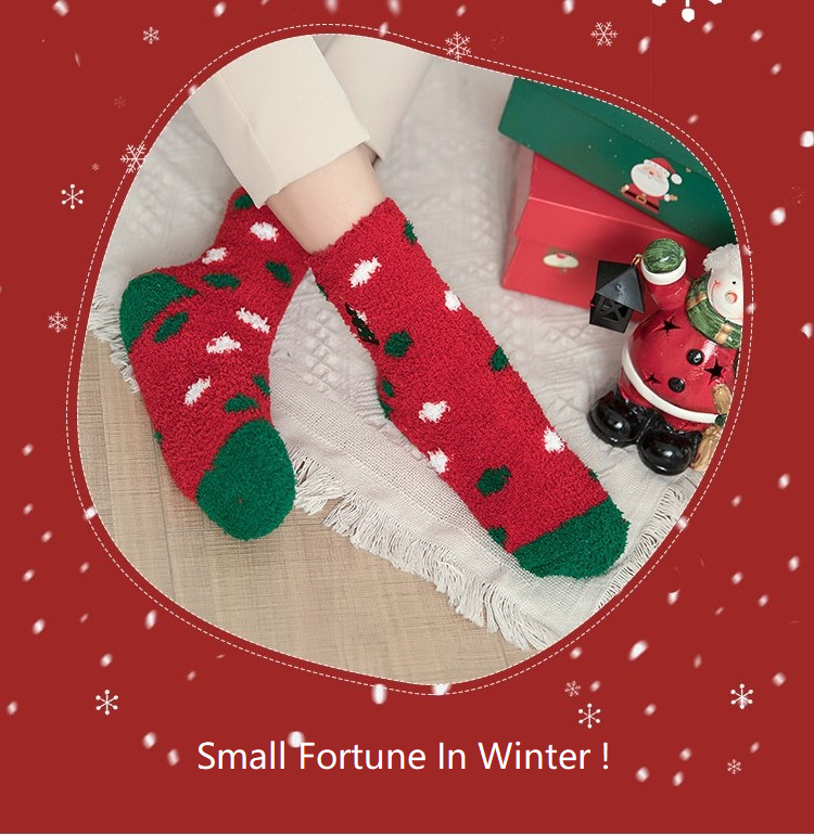 Coral Fleece Winter Home Socks Christmas Floor Socks