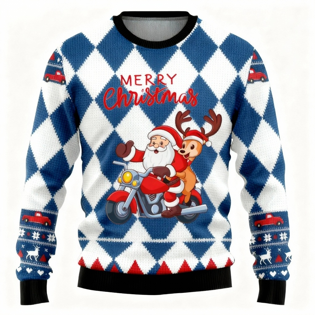 Ugly Christmas Sweater Party 2025 | Santa Claus & Reindeer Design Edition