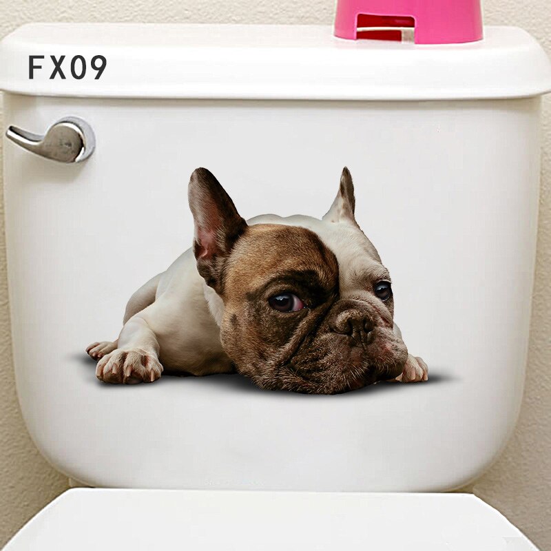 Cat Vivid 3D Smashed Switch Wall Sticker Bathroom Toilet Kicthen Decorative