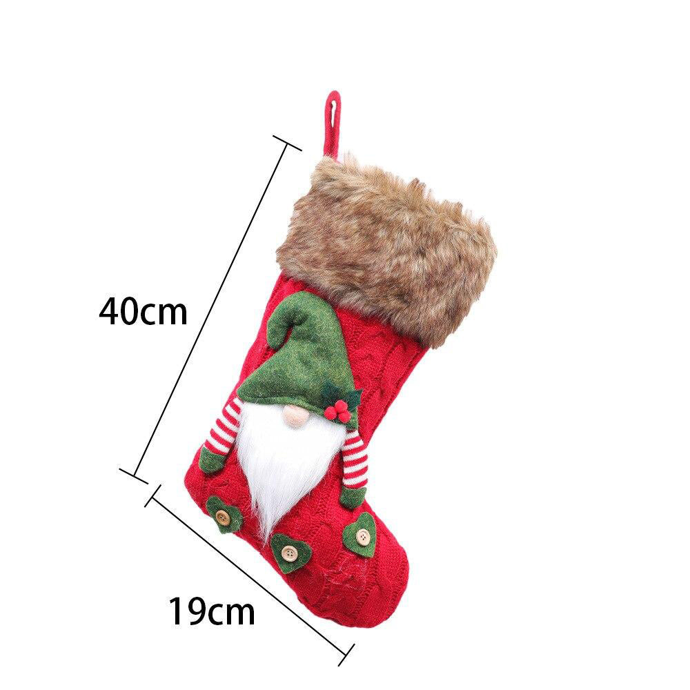 Christmas Knitted Faceless Big Socks Red/ Green /White
