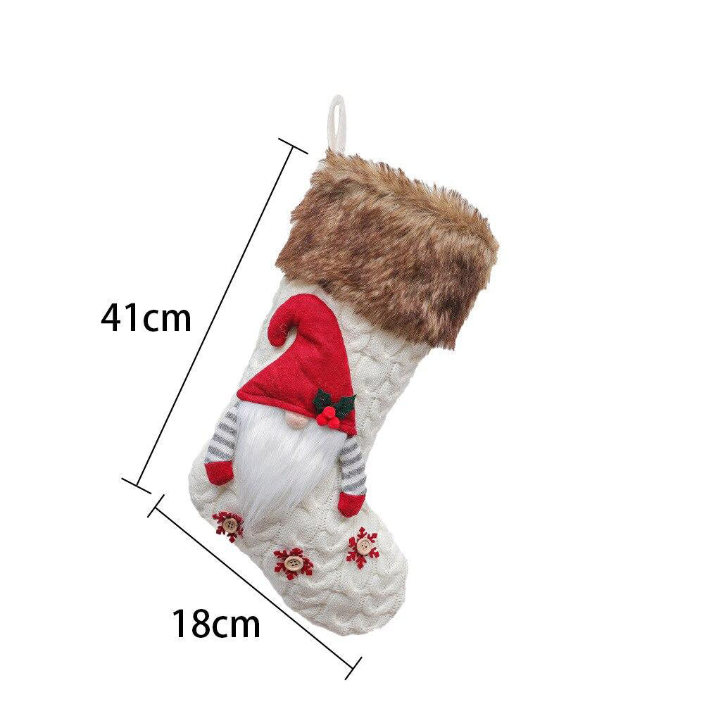 Christmas Knitted Faceless Big Socks Red/ Green /White