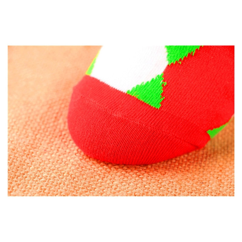Colorful Women Cotton Funny Christmas Socks Snowflake Winter Santa Claus Snow Elk Gift 1PCS