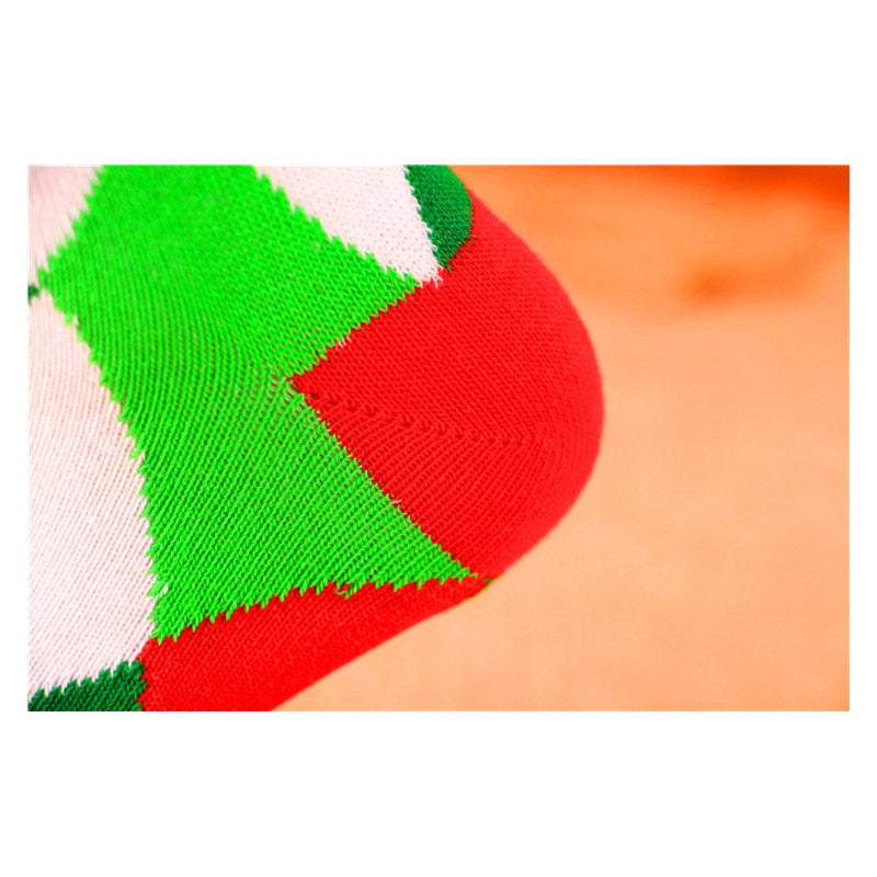 Colorful Women Cotton Funny Christmas Socks Snowflake Winter Santa Claus Snow Elk Gift 1PCS