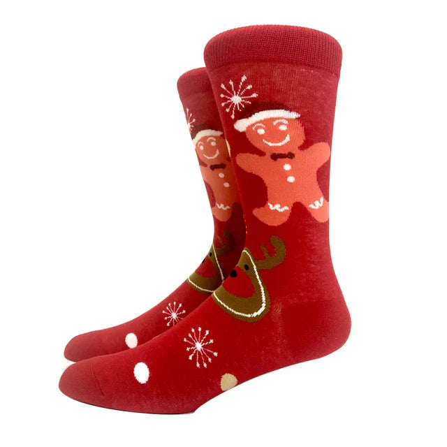 Santa Claus Elk Lovers Xmas Tree Happy New Year Funny Socks