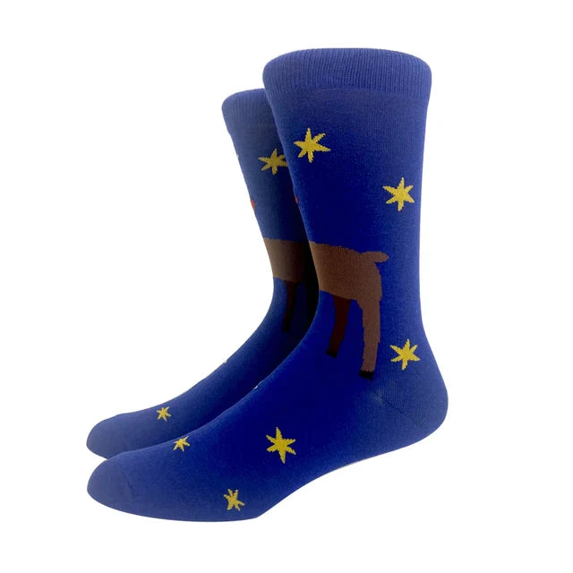 Santa Claus Elk Lovers Xmas Tree Happy New Year Funny Socks