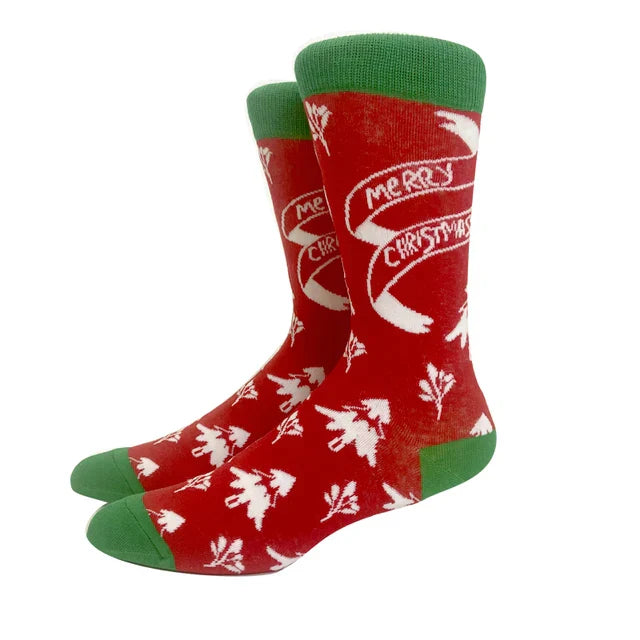 Santa Claus Elk Lovers Xmas Tree Happy New Year Funny Socks