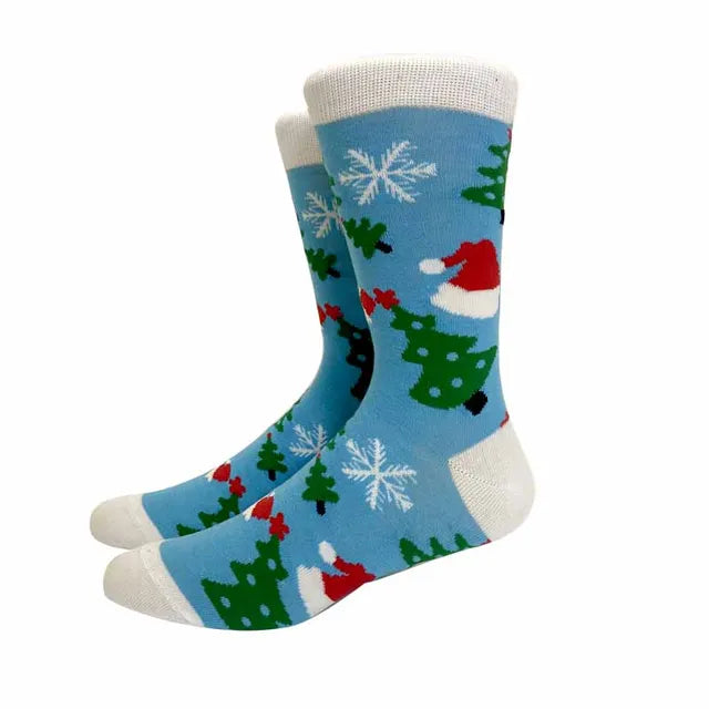 Santa Claus Elk Lovers Xmas Tree Happy New Year Funny Socks