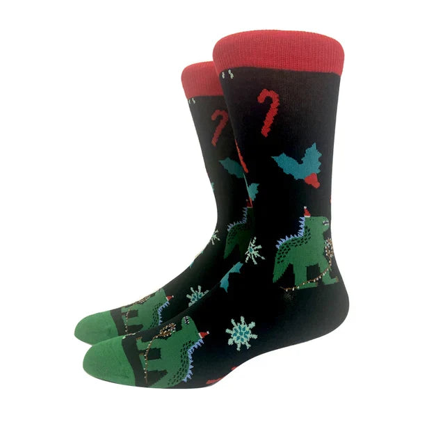Santa Claus Elk Lovers Xmas Tree Happy New Year Funny Socks