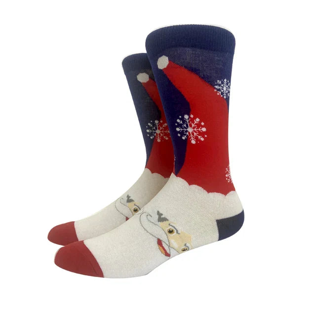 Santa Claus Elk Lovers Xmas Tree Happy New Year Funny Socks