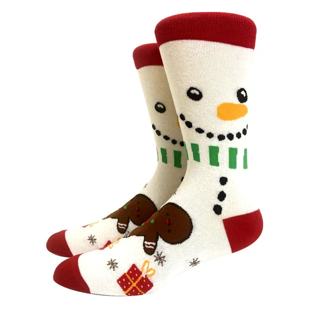 Santa Claus Elk Lovers Xmas Tree Happy New Year Funny Socks