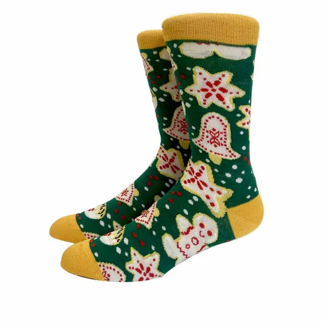 Santa Claus Elk Lovers Xmas Tree Happy New Year Funny Socks