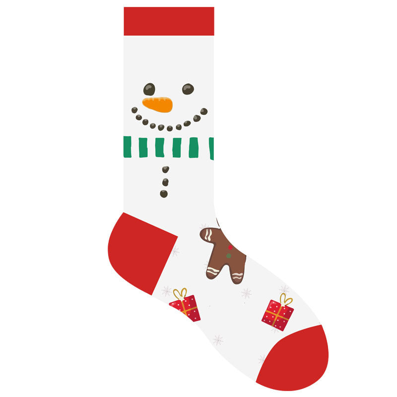 Christmas Stocking Santa Claus Snowman Dinosaur Polar Bear Sock 2 Pairs