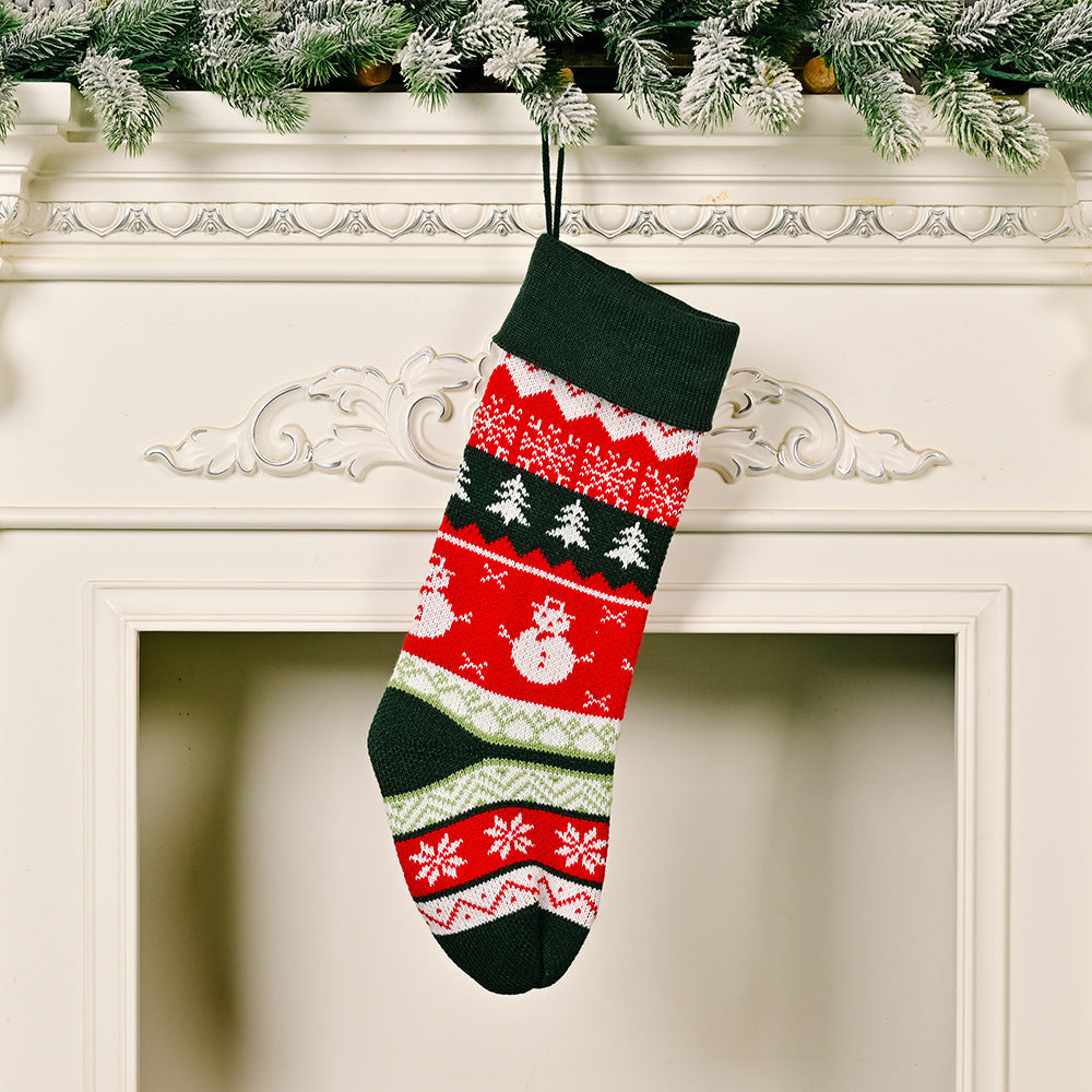Christmas Home Decorations Knitted Christmas Stockings