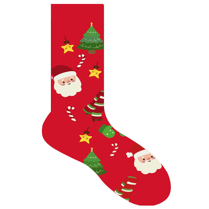 Christmas Stocking Santa Claus Snowman Dinosaur Polar Bear Sock 2 Pairs