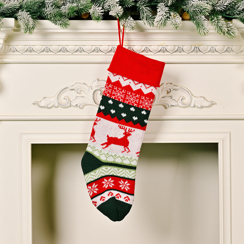 Christmas Home Decorations Knitted Christmas Stockings