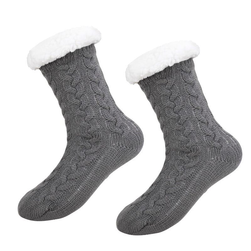 Women Christmas Socks Thickened Warm Coral Fleece Socks