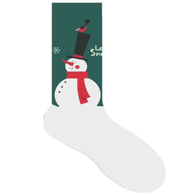 Christmas Stocking Santa Claus Snowman Dinosaur Polar Bear Sock 2 Pairs