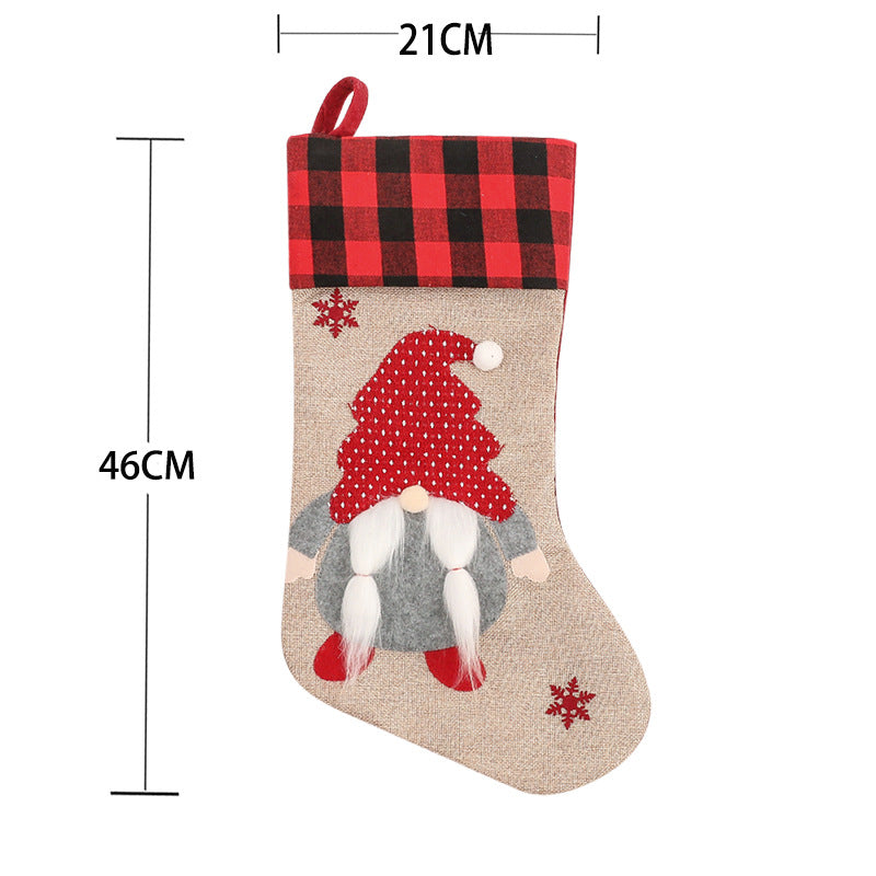 Christmas Decorations Faceless Elderly Gnome Gift Bags Christmas Socks