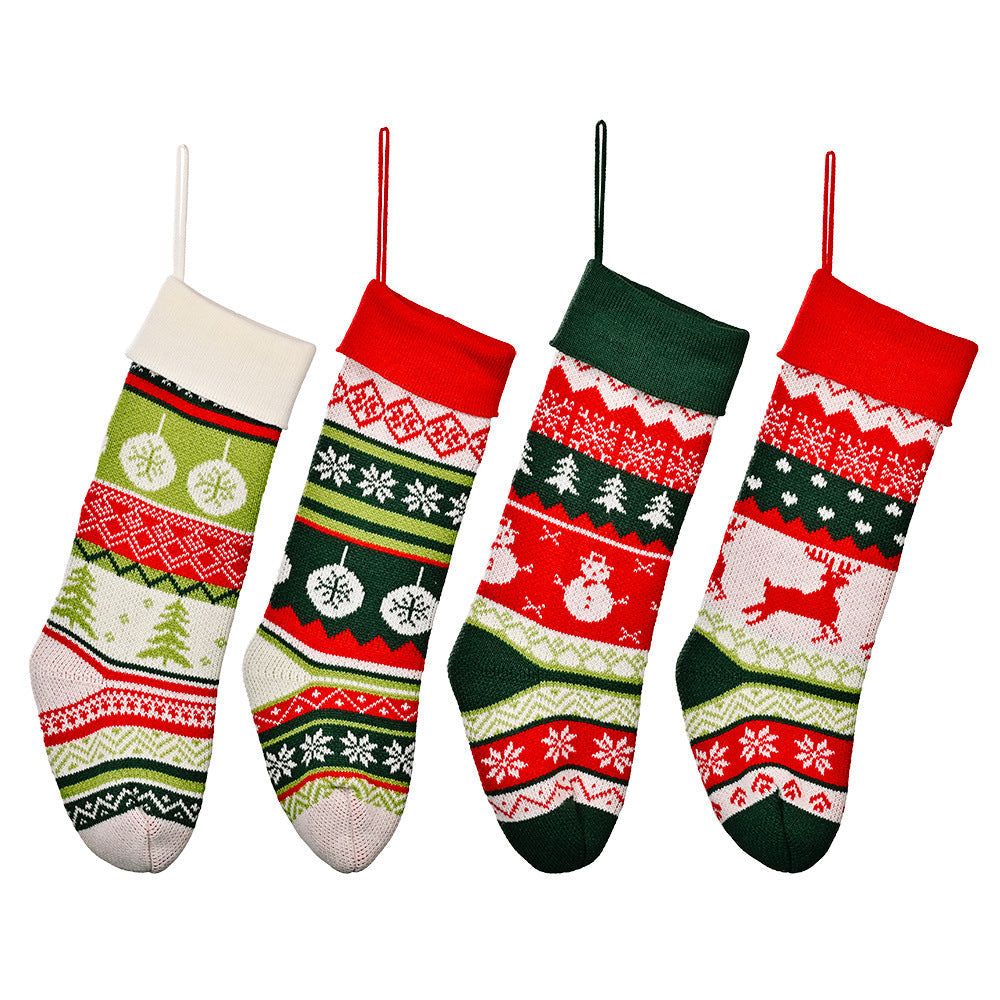 Christmas Home Decorations Knitted Christmas Stockings