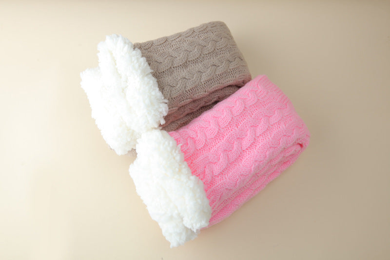 Women Christmas Socks Thickened Warm Coral Fleece Socks